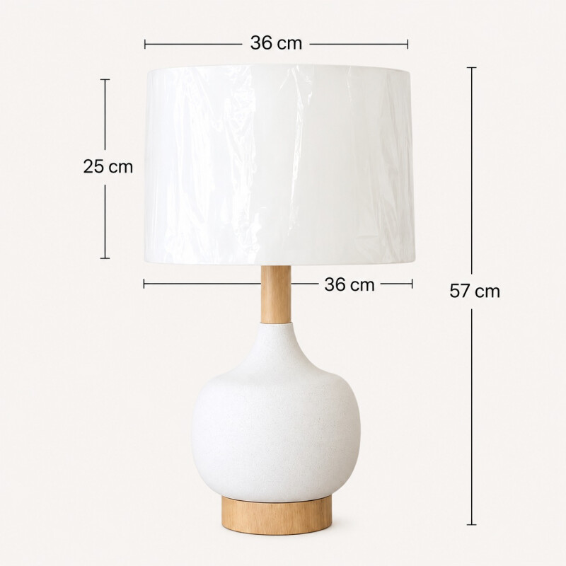 Lampara de Mesa en Resina y Madera Lampara de Mesa en Resina y Madera