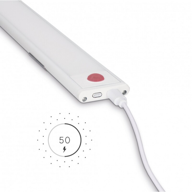 ARTEFACTO RECARGABLE MORAIS CON SENSOR DE MOVIMIENTO 20CM Lámpara Recargable Con Sensor De Movimiento Morais 20CM Blanco