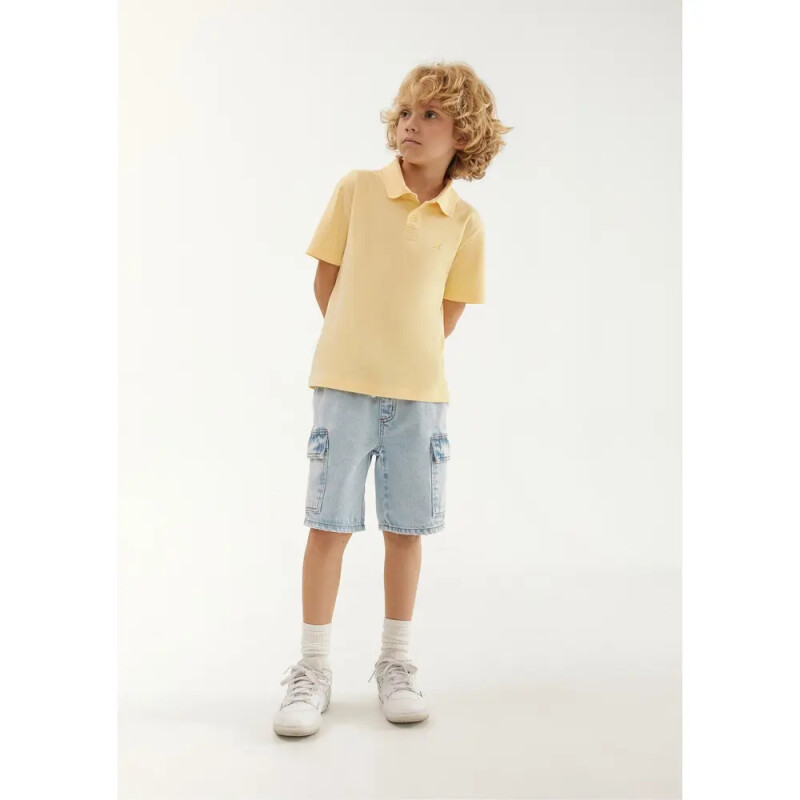 CAMISA POLO MM MASC AMARELO CLARO