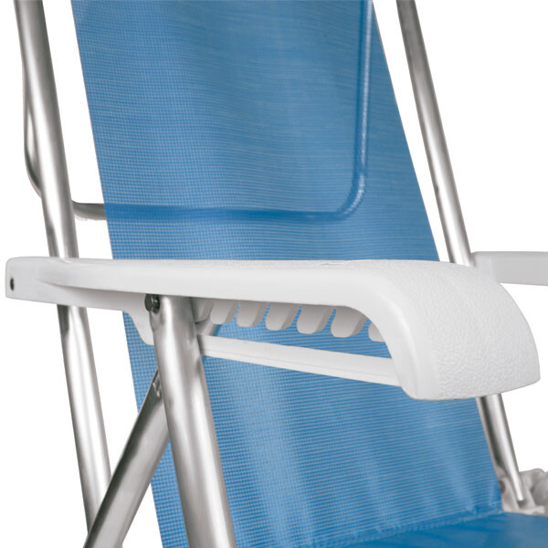 SILLA RECLINABLE 8 POSICIONES ALUMINIO SANNET AZUL AZUL