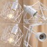 Lampara De Techo Colgante De 3 Luces Jaula Metal Moderna IMBACK Color Blanco Lampara De Techo Colgante De 3 Luces Jaula Metal Moderna IMBACK Color Blanco