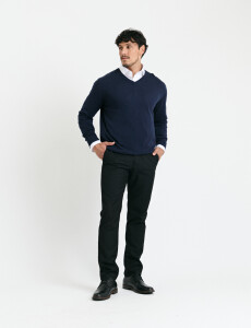 470985 SWEATER HARRINGTON LABEL Azul Oscuro