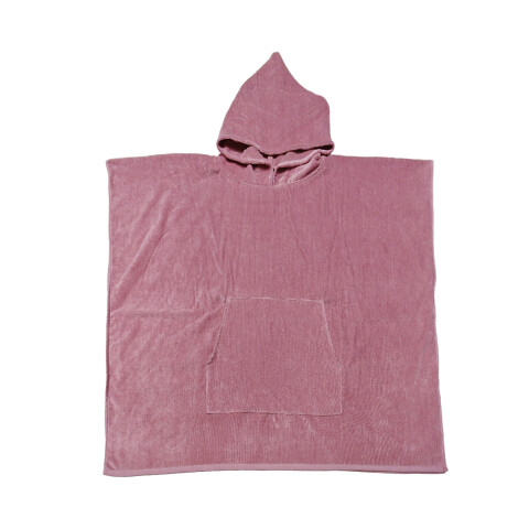 Bata Poncho Velour Lisas 100 x 90 cm ROSA