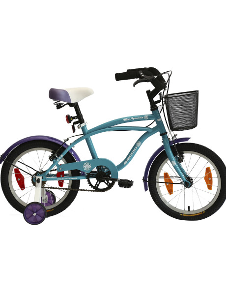 Bicicleta Infantil Baccio Ipanema rodado 16 con canasto Turquesa/Violeta