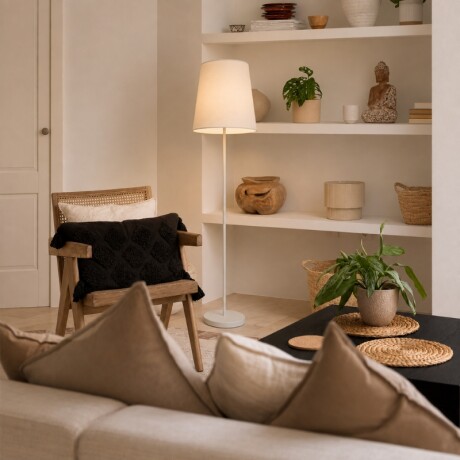 ARTEFACTO DECORATIVO DE PIE SIRA BLANCO Luminaria de Pie Sira Blanco