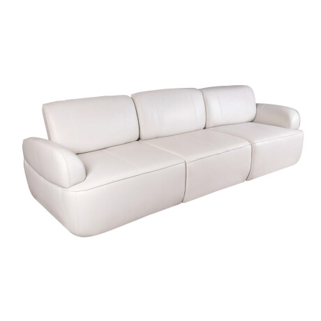 SOFA 4 CUERPOS CUERO-100-NATURAL NATURAL-BEIGE IRON MARFIL