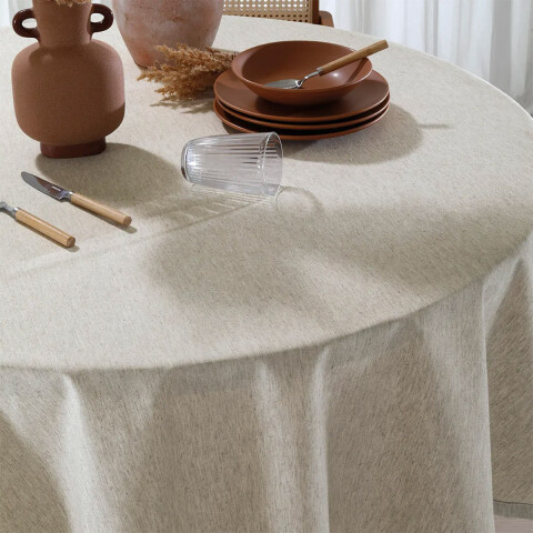 Mantel Redondo Lino Clean Dohler 200 cm LISO