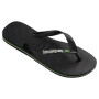 Sandalias Havaianas Brasil Logo Hombre Negro/Negro
