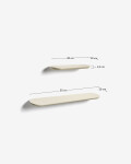 Set Arely de 2 estantes de MDF con acabado lacado beige 35 cm / 55 cm Set Arely de 2 estantes de MDF con acabado lacado beige 35 cm / 55 cm