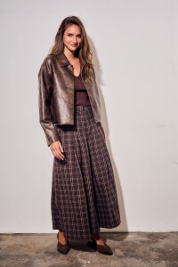 Campera Cuero Vegano Chocolate