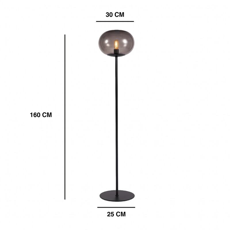 ARTEFACTO DECORATIVO DE PIE PIREO - NEGRO Luminaria de Pie Pireo Negro