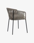 Silla Yanet cuerda gris y patas de acero galvanizado