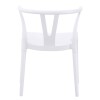 Silla Wishbone de polipropileno Blanco Tiza Silla Wishbone de polipropileno Blanco Tiza