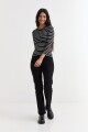 Remera m/l cuello a la base NEGRO Y BLANCO