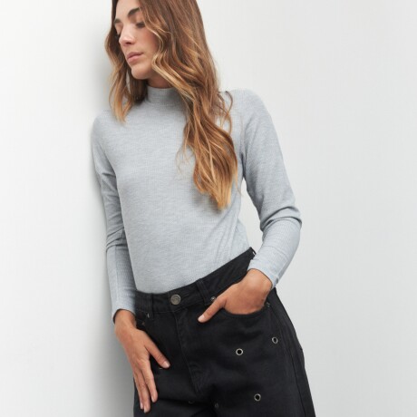 POLERA MARCIA Gris Melange