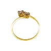 Anillo Toi et Moi-Oro bajo-Piedra Zirconia-AN8085 conpiedra