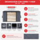 Set x2 organizador con cierre y visor en TNT GRIS