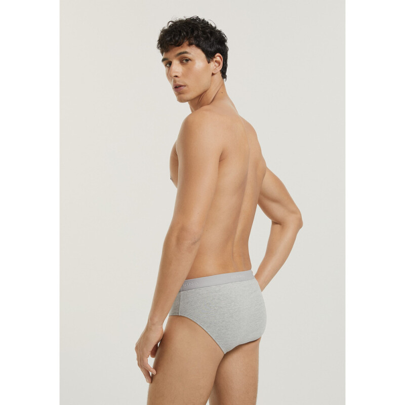 CUECA MASC CINZA MESCLA/AZUL MARINHO