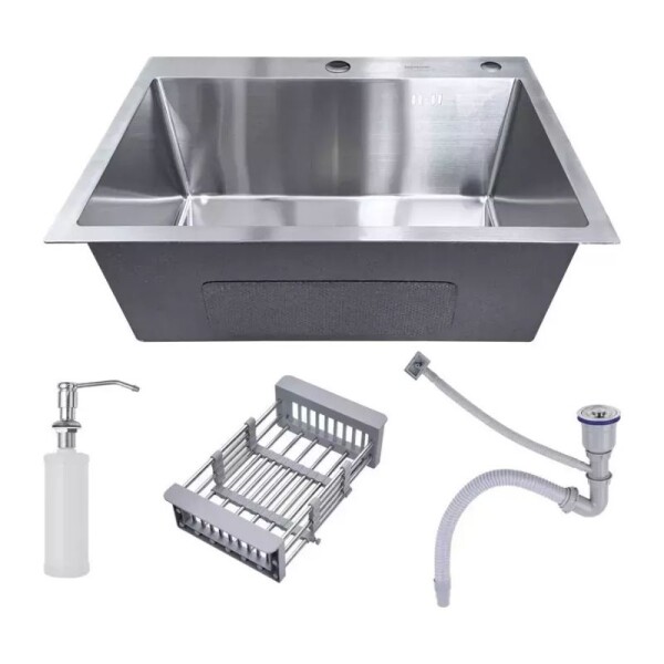 PILETA SIMPLE DE SOBREPONER 55 X 45 X 22 + ACCESORIOS - INOX PILETA SIMPLE DE SOBREPONER 55 X 45 X 22 + ACCESORIOS - INOX