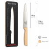Cuchillo Multiuso Bugatti Acero y Mango Madera 20 cm Cuchillo Multiuso Bugatti Acero y Mango Madera 20 cm