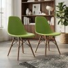 Pack 2 Sillas De Comedor Eames Lumax De Diseño Moderno Con Patas De Madera Verde