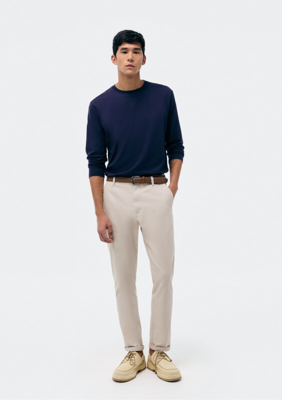 CAMISETA ML MASC AZUL ESCURO