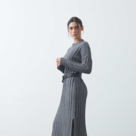 VESTIDO SIMEON Gris Osc Melange