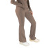 PANT FEM POLY/SPX EVERLAST FLARE BR W7 BROWN