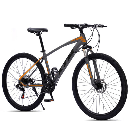 BICICLETA MONTAÑA RODADO 29 CON AMORTIGUADORES Y COMPONENTES SHIMANO - 21 CAMBIOS GRIS NARANJA