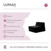 Sillón Sofá Plegable Lumax Modelo Lahti en caja Compactado Negro