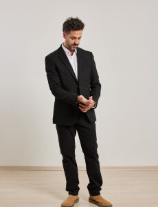 110602 SACO DE PANA HARRINGTON LABEL Negro