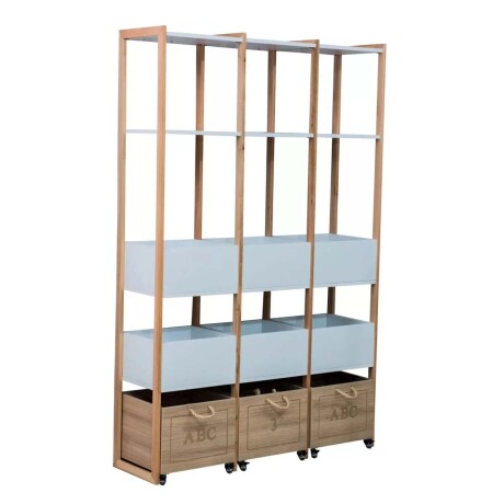 ORGANIZADOR MDF-Y-MADERA BLANCO CASINHA 3 ESTANTES