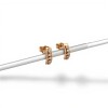 Caravanas Fila de oro- Oro bajo -Zirconia blanca - CA8283 conpiedra