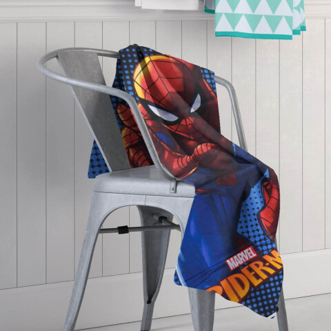 Toalla Playera Algodón 70 x 130 cm SPIDERMAN AZUL