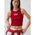 V-SL RIB 2X2 LOGO CROP TANK RED APPLE