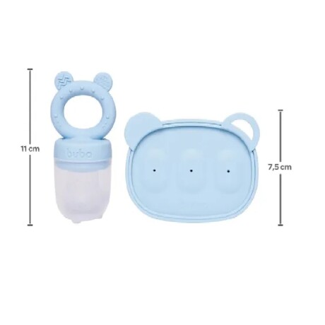 Set mordillo alimentación con moldes celeste
