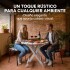 Mesa Plegable Auxiliar Circular Madera Vintage Rústica Gris
