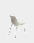 Silla Altea beige y patas de acero con acabado beige