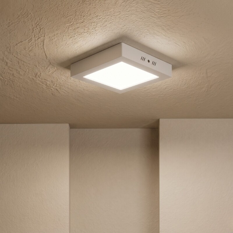 PLCA018 Panel LED Cuadrado de Adosar 18W Luz Neutra