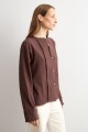 Blusa alamares chocolate