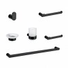 Set de accesorios 6 piezas AQUALIA acero inox negro mate Set De Accesorios 6 Piezas Aqualia Acero Inox Negro Mate