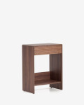 Consola Norlen con cajón y balda de chapa de nogal FSC Mix Credit 60 x 81 cm. Consola Norlen con cajón y balda de chapa de nogal FSC Mix Credit 60 x 81 cm.