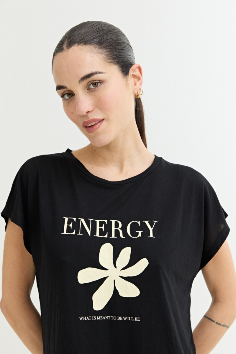 Vestido estampado NEGRO