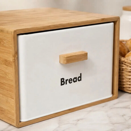 Panera estructura en Bamboo y caja Metálica - Blanca Panera estructura en Bamboo y caja Metálica - Blanca