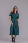 Vestido Camisero. Verde.
