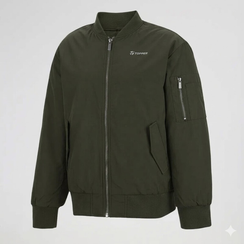 BOMBER WIDE NG OLIVA OSCURO