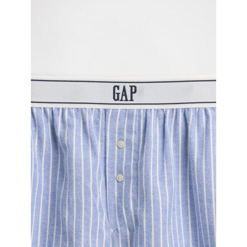 FLANNEL BOXER SHORT FS BLUE PINSTRIPE