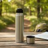 Termo Bala en acero inox de 1 lt Plateado