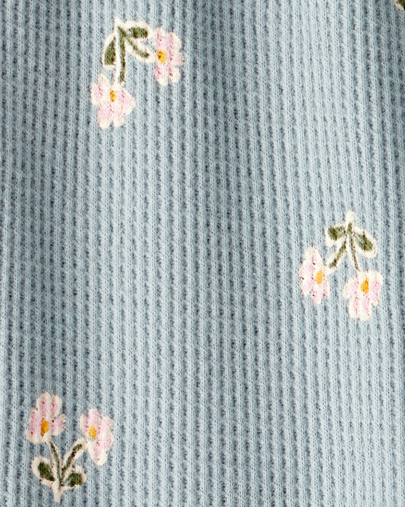 Set dos piezas de algodón, pantalón y body, diseño floral Sin color