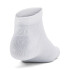 UA Essential Low Cut 3pk-BRN WHT-100